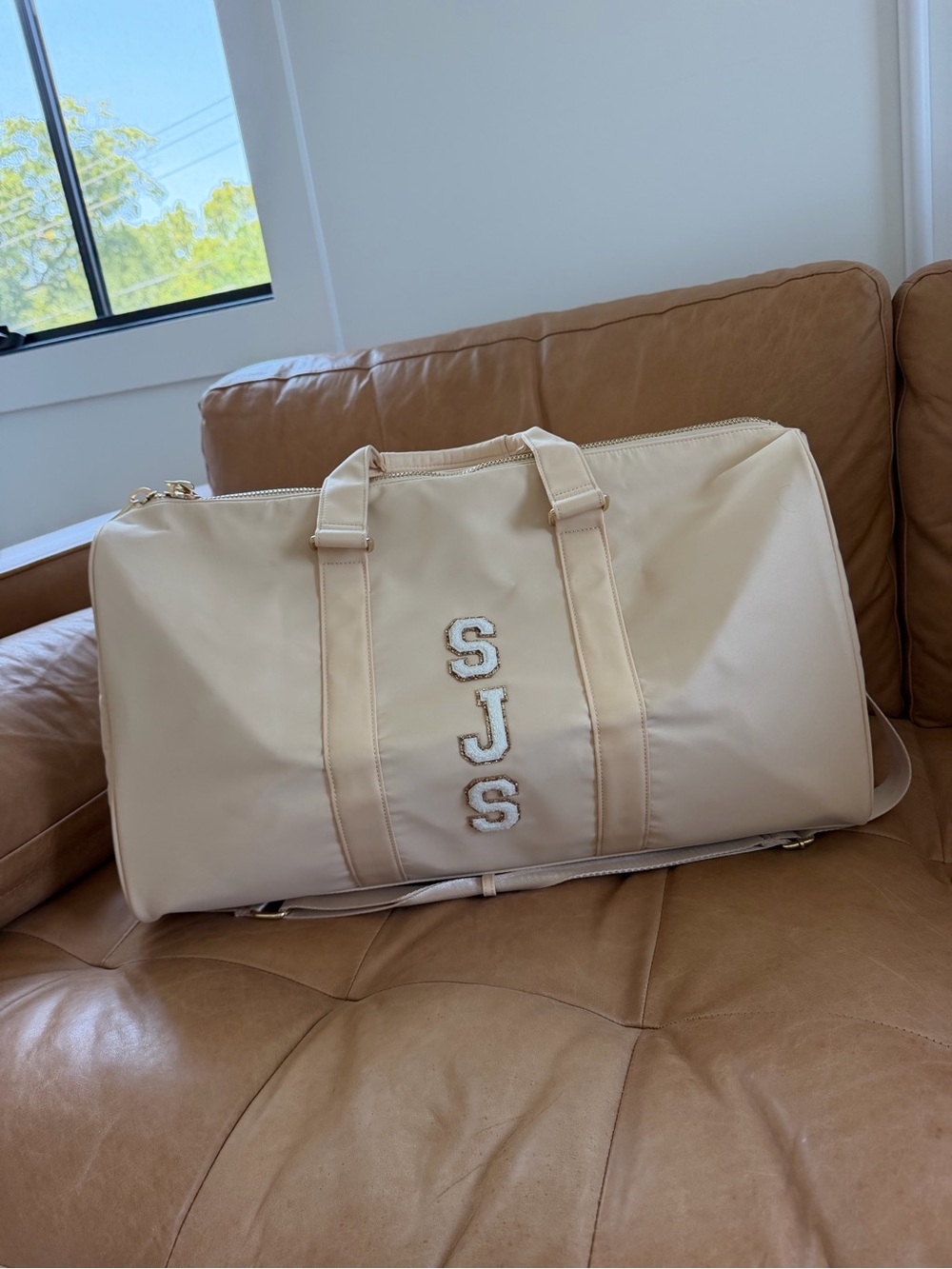 Stoney Clover Cream Duffel Bag with Monogram